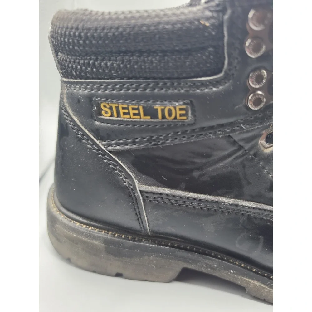 Brahma Men's 8.5 M Black Leather Steel Toe Work Boots MNBR46DP003